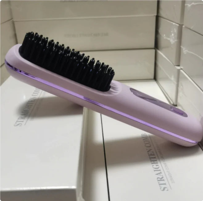 2-in-1 Draadloze Haarborstel – Stijltang en Krultang in één