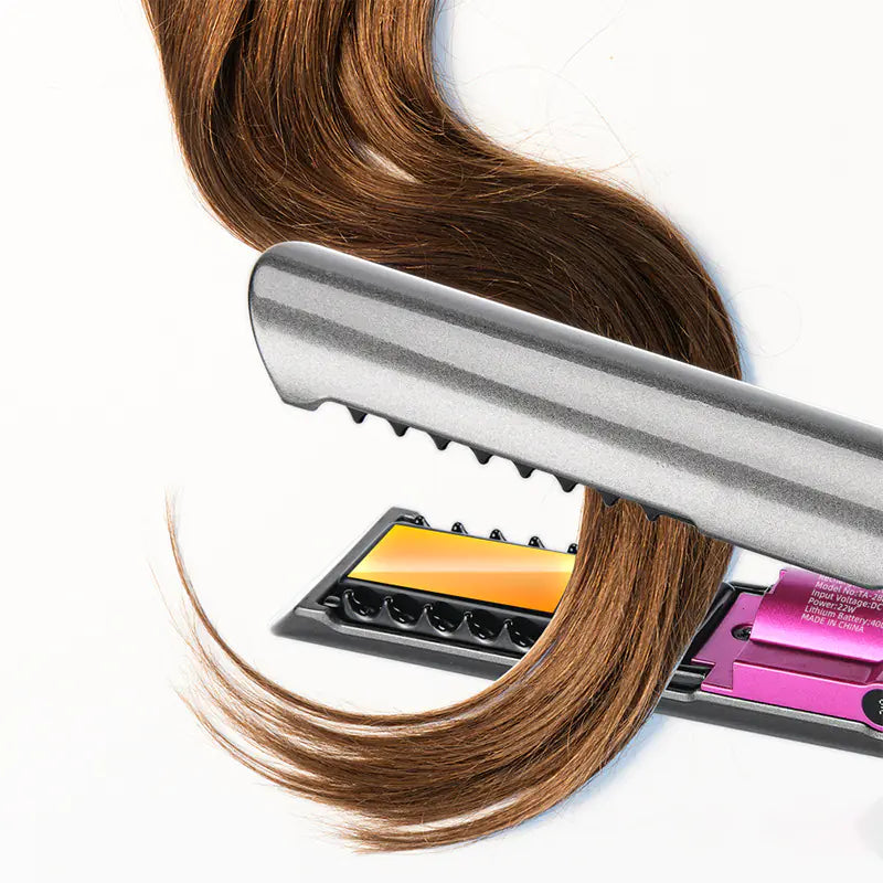 Pritech Wireless USB 2-in-1 Curling Iron and Straightener