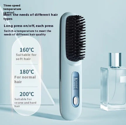 2-in-1 Draadloze Haarborstel – Stijltang en Krultang in één