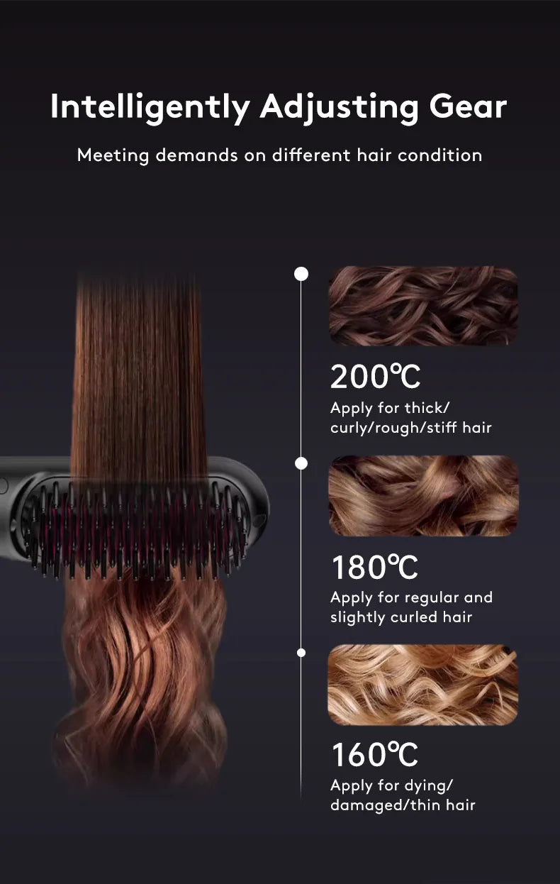 2-in-1 Draadloze Haarstijl- en Krulborstel