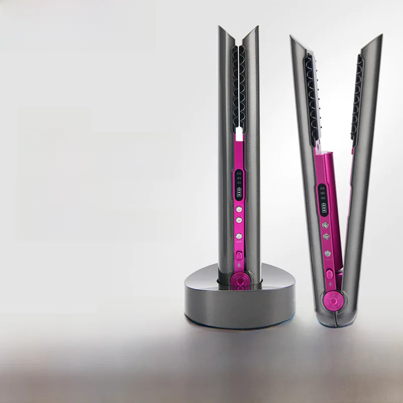 Pritech Wireless USB 2-in-1 Curling Iron and Straightener