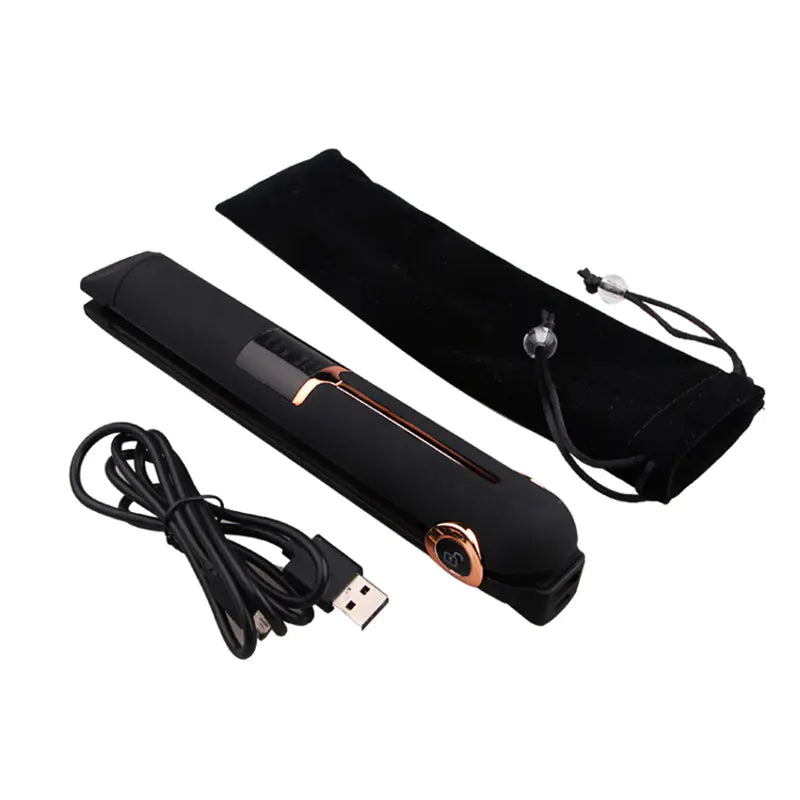 Fer à lisser et boucler portable rechargeable par USB