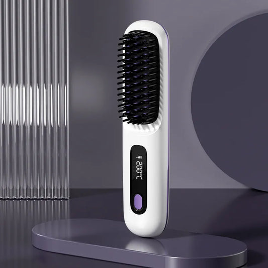 2-in-1 Draadloze Haarstijl- en Krulborstel